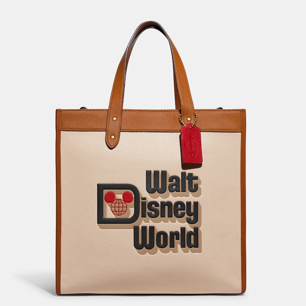 ✨Coach X Disney Field Tote With Walt Disney World Motif